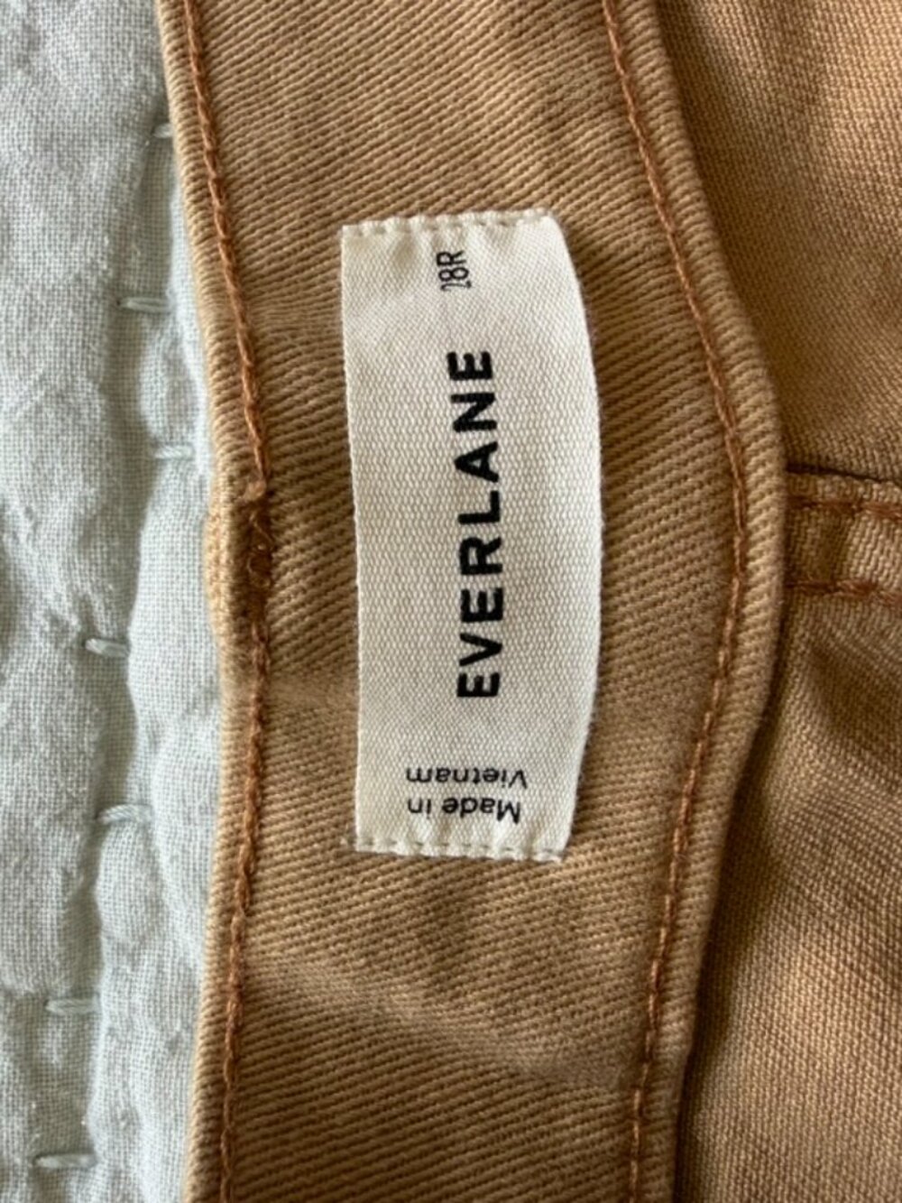 Everlane Wide-Leg Workwear Pants in Camel Tan 28R - Picture 6 of 7